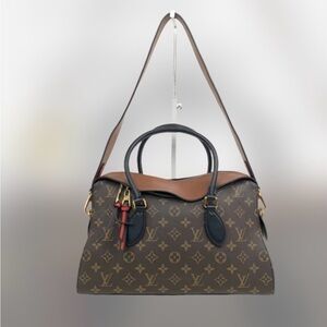 Louis Vuitton Brown and Black Monogram Satchel